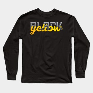 Black and Yellow Pittsburgh Fan Long Sleeve T-Shirt